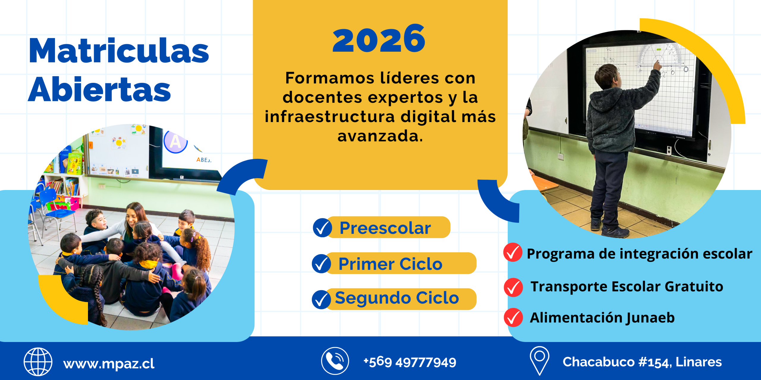 Inicio banner horizontal para exteriores inscripciones abiertas moderno azul (1)